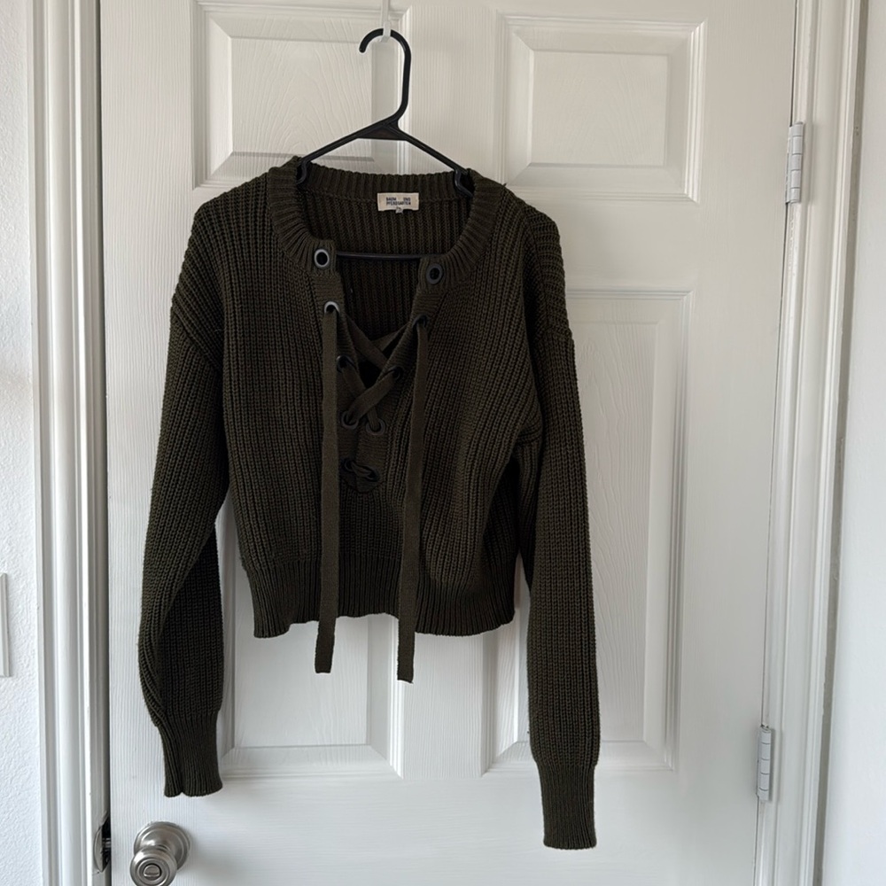 Baum und pfergarten olive green sweater S